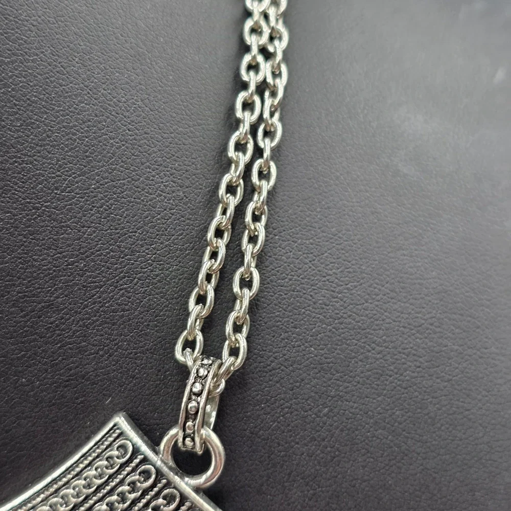 Bohemian Silver Tone Faux White Turquoise Tribal Statement Bib Necklace‎ 20